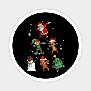 Dabbing Xmas Squad Funny Christmas Kids Magnet